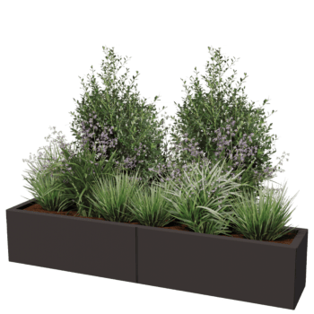 Jardinieră din oțel acoperit cu pulbere Texas xxl 160 x 30 cm