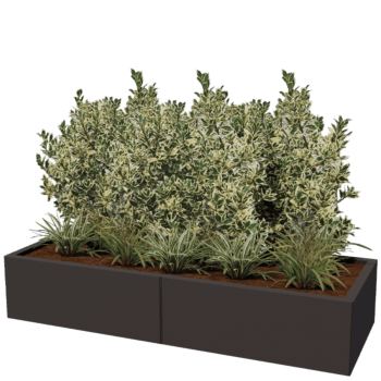Jardinieră din oțel acoperit cu pulbere Texas xxl 160 x 60 cm