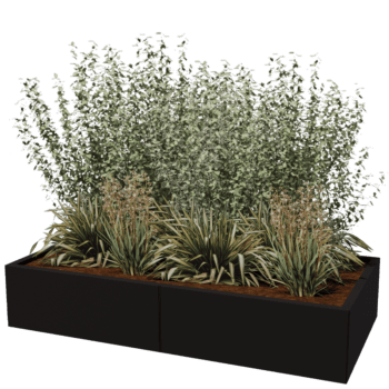 Jardinieră din oțel acoperit cu pulbere Texas xxl 160 x 80 cm