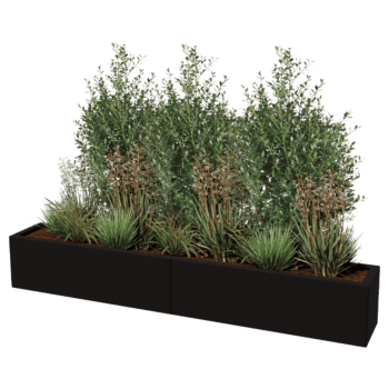 Jardinieră din oțel acoperit cu pulbere Texas xxl 200 x 30 cm