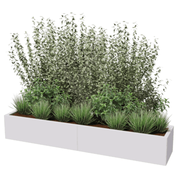 Jardinieră din oțel acoperit cu pulbere Texas xxl 200 x 40 cm