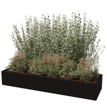 Jardinieră din oțel acoperit cu pulbere Texas xxl 200 x 60 cm