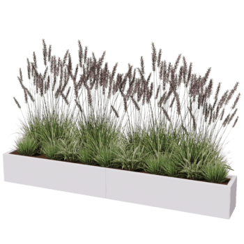 Jardinieră din oțel acoperit cu pulbere Texas xxl 240 x 30 cm