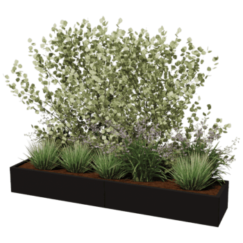 Jardinieră din oțel acoperit cu pulbere Texas xxl 240 x 50 cm