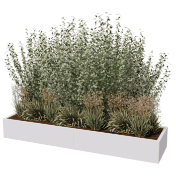 Jardinieră din oțel acoperit cu pulbere Texas xxl 240 x 60 cm