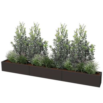 Jardinieră din oțel acoperit cu pulbere Texas xxl 300 x 30 cm