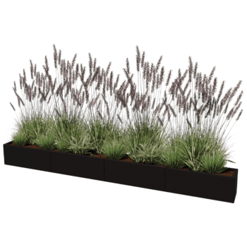 Jardinieră din oțel acoperit cu pulbere Texas xxl 320 x 30 cm