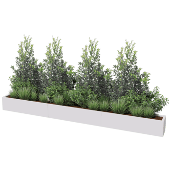 Jardinieră din oțel acoperit cu pulbere Texas xxl 360 x 30 cm