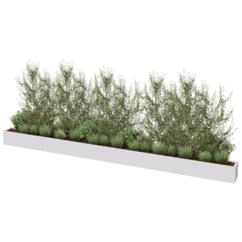 Jardinieră din oțel acoperit cu pulbere Texas xxl 500 x 30 cm
