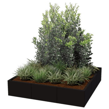 Jardinieră din oțel acoperit cu pulbere Miami xxl 150 x 150 cm