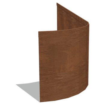 Separator de gazon din oțel corten formă aplatizată FLEX 35 cm (lungime 150 cm)