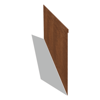 Separator de gazon din oțel corten formă aplatizată 35 cm (lungime 150 cm)