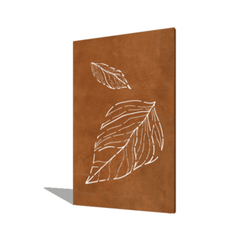 Panou de grădină din oțel corten frunze căzătoare mari 120 x 6 x 190 cm
