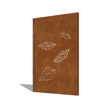 Panou de grădină din oțel corten frunze căzătoare mici 120 x 6 x 190 cm