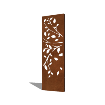 Panou de grădină din oțel corten copac partea 2 60 x 6 x 190 cm