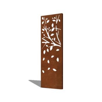Panou de grădină din oțel corten copac partea 3 60 x 6 x 190 cm