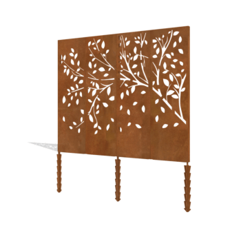 Set complet copac cu panouri din oțel Corten 240 x 6 x 190 cm