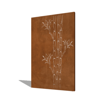 Panou de grădină din oțel corten bambus 120 x 6 x 190 cm