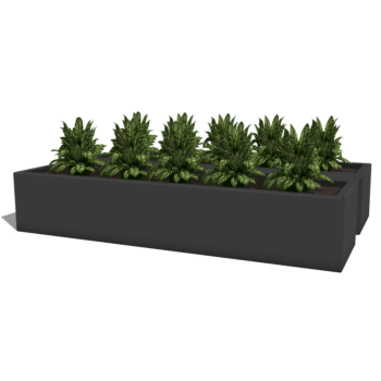 Jardiniere pentru balcon din oțel acoperit cu pulbere 80 cm