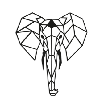 Decor de perete din metal Elefant 2.0