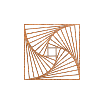 Decor de perete din oțel corten Forme geometrice 3.0