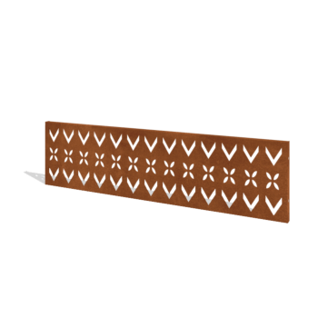 Gardă din oțel corten H panou V 180 x 47,5 cm