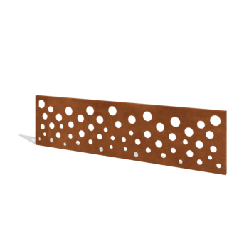 Gardă din oțel corten H panou B 180 x 47,5 cm