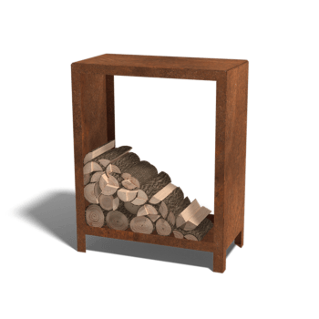 Suport din oțel corten pentru lemne Indiana 100 x 80 x 40 cm