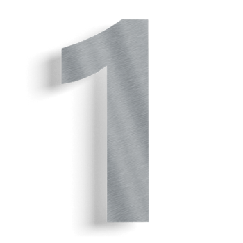 Număr de casă oțel inoxidabil (felie) 1 - 15 cm