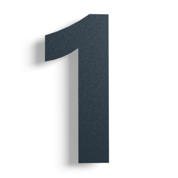 Număr de casă oțel inoxidabil negru (adeziv) 1 - 15 cm