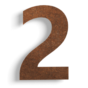 Număr de casă oțel corten (placă) 2 - 15 cm