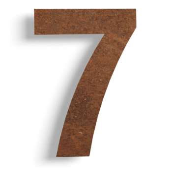 Număr de casă din oțel corten 7 - 15 cm