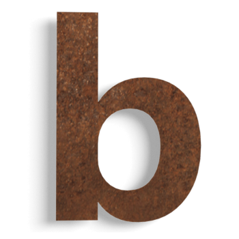 Număr de casă din oțel corten b - 15 cm