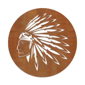 Decor de perete din oțel corten Amerindian