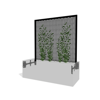Negru spalier pentru plante cățărătoare 120 x 40 cm