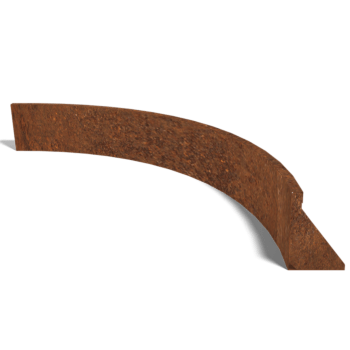 Perete de susținere din oțel corten curbă interioară 150 x 150 cm (înălțime 30 cm)