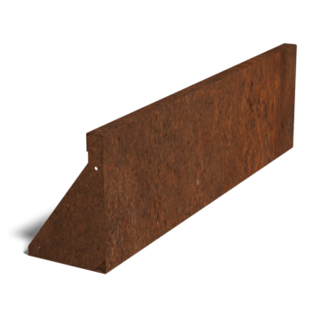 Perete de susținere din oțel corten formă dreaptă 100 cm (înălțime 30 cm)