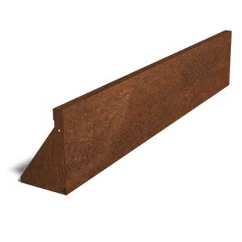 Perete de susținere din oțel corten formă dreaptă 150 cm (înălțime 30 cm)