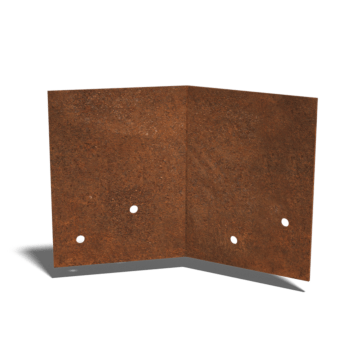 Placă de cuplare oțel corten 45º strat 12 - 15 cm