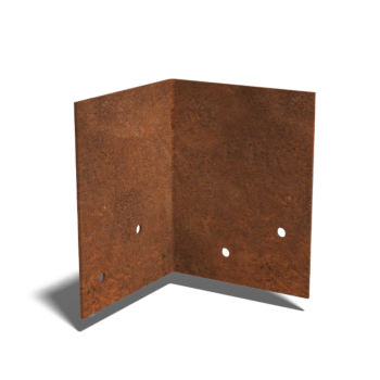 Placă de cuplare oțel corten 90º strat 12 - 15 cm