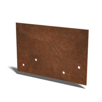 Placă de cuplare formă dreaptă strat din oțel corten 12 - 15 cm