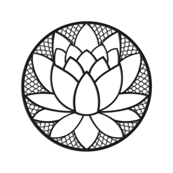 Decor de perete din metal Floare de lotus