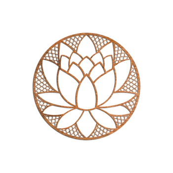 Decor de perete din oțel corten Floare de lotus
