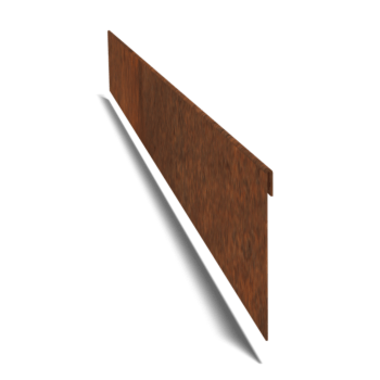 Separator de gazon din oțel corten formă aplatizată 23 cm (lungime 240 cm)