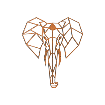 Decor de perete din oțel corten Elefant 2.0