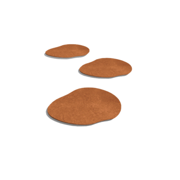 Piatră de cărare din oțel corten Organică  30 x 30 cm
