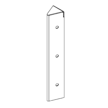Piesă de colț oțel Corten 45° 30 cm
