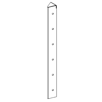 Piesă de colț oțel Corten 45° 60 cm