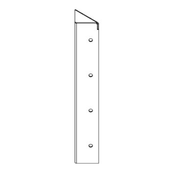 Piesă de colț oțel Corten 90° 40 cm