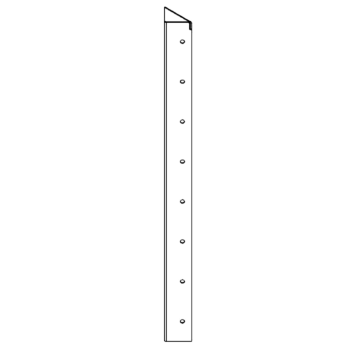Piesă de colț oțel acoperit cu pulbere 90° 80 cm